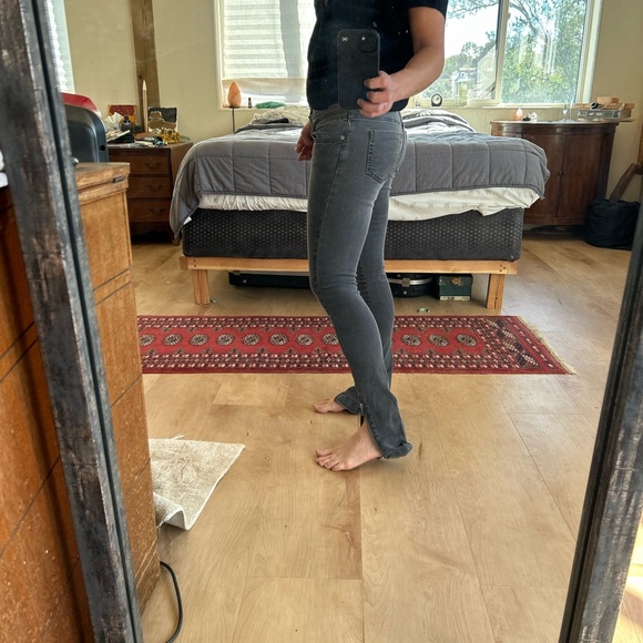 Anine Bing iron grey jeans with zippers - Picture 5 of 15